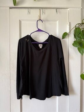 Mossimo Supply Co. Black Long-Sleeve Thermal Top